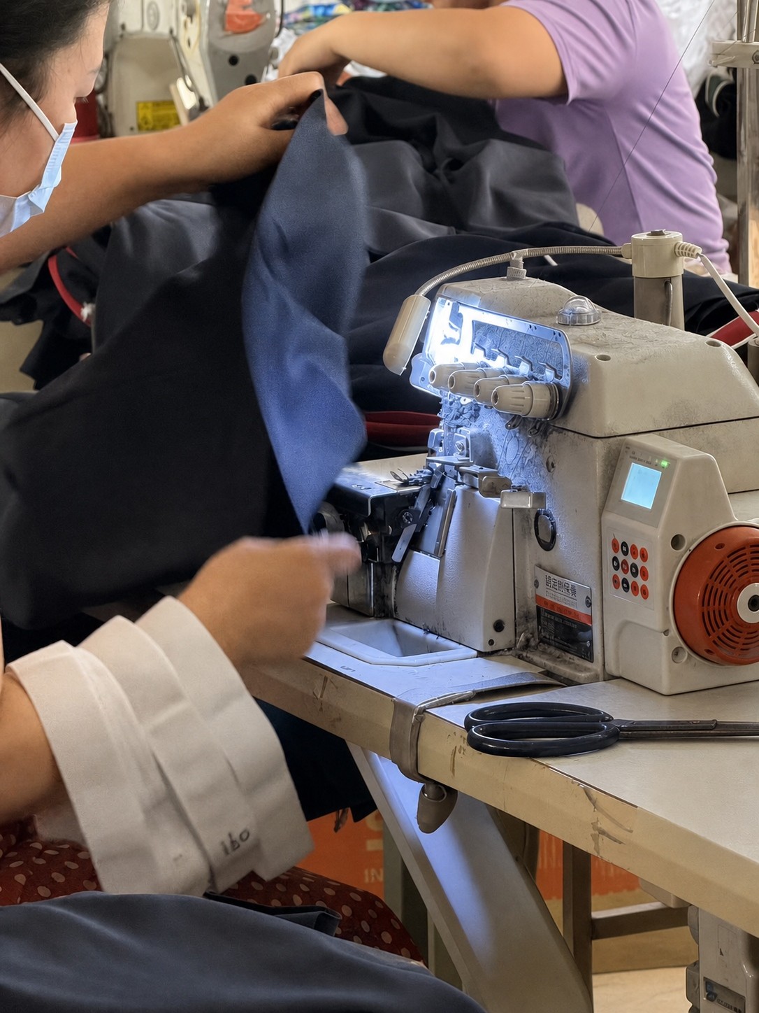 Close-Up of Overlock Sewing Machine
